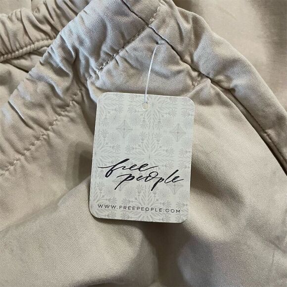 Free People‎ Khaki New Light Parachute Pants Size XS Casual Drawstring - Picture 11 of 13